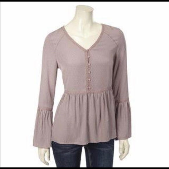 Como Vintage Swiss Dot Blouse W/ Bell Sleeve - Picture 1 of 8